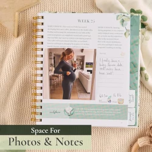 Bibi & Beau Keepsake Pregnancy Book & Journals - 250 Pages | Floral - Complete Milestone Journey thumbnail 9
