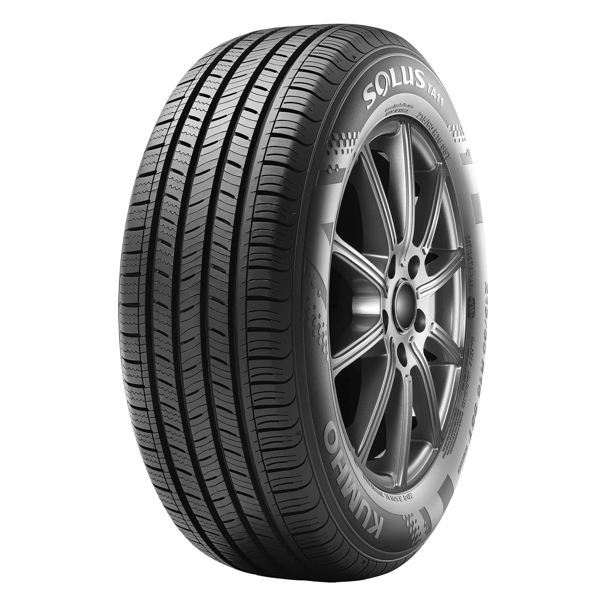 Kumho Solus TA11 215/55R17 94V Tire | Asymmetrical All-Season Performance for Highway & City — 215/55R17