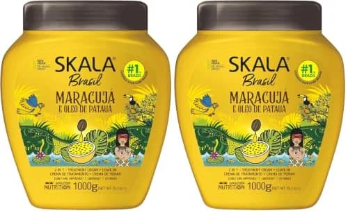 SKALA Maracujá & Óleo de Patauá 2 in 1 Treatment Cream & Leave In Conditioner 2000 ml (70.54 Fl Oz) | Vegan Hair Mask for Strength & Nutrition thumbnail 1