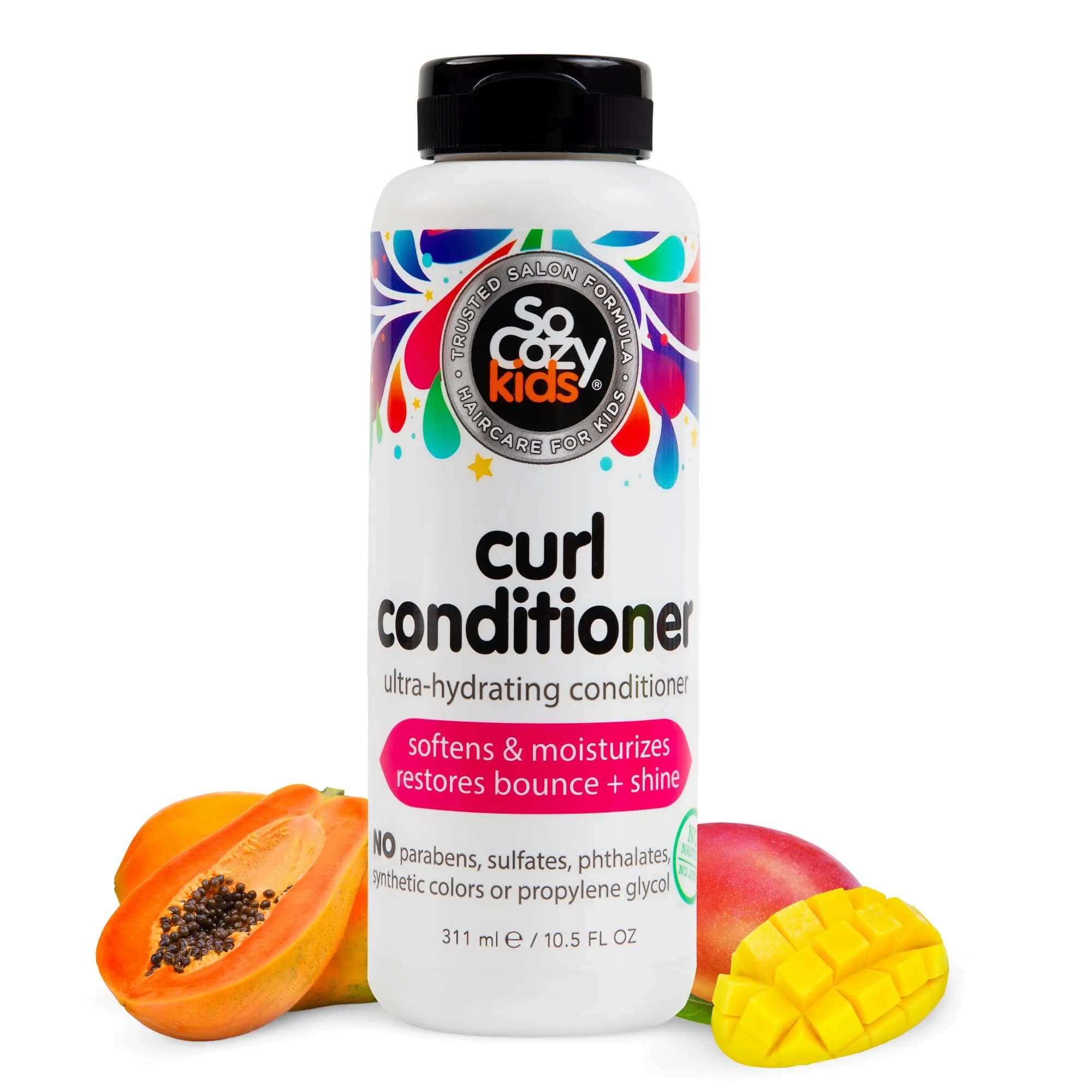 SO COZY Curl Conditioner | Kid's Hair | Softens, Restores Bounce & Shine | No Parabens, Sulfates, Dyes, Sweet-Crème (10.5 Fl Oz Pack of 12) — 10.5 Fl Oz