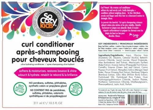 SO COZY Curl Conditioner | Kid's Hair | Softens, Restores Bounce & Shine | No Parabens, Sulfates, Dyes, Sweet-Crème (10.5 Fl Oz Pack of 12) thumbnail 2