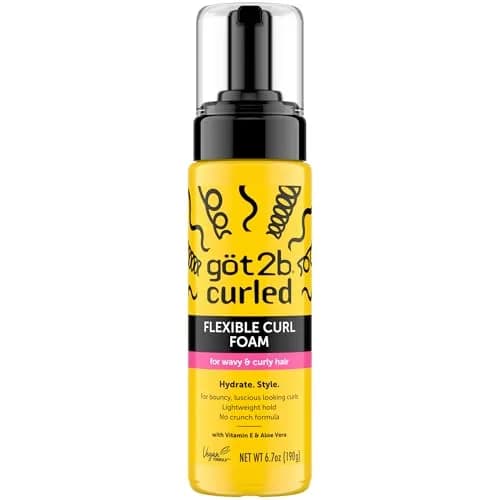 Got2B Curled Flexible Curl Foam Mousse for Wavy & Curly Hair, 1212 ml (40.2 Fl Oz) Pack of 6 | Humidity Resistant thumbnail 1
