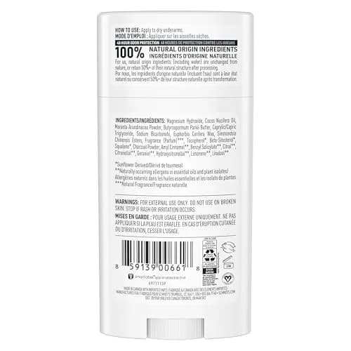 Schmidt's Natural Vegan Deodorant Charcoal & Magnesium Stick 2.6 oz (74g) | 24-Hour Odor Protection thumbnail 1
