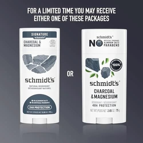 Schmidt's Natural Vegan Deodorant Charcoal & Magnesium Stick 2.6 oz (74g) | 24-Hour Odor Protection thumbnail 2