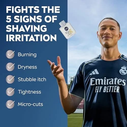 NIVEA MEN Sensitive Post Shave Balm, Alcohol-Free Soothing Moisturizer 296ml (3.3 Fl Oz) | Fights 5 Signs of Shave Irritation thumbnail 4