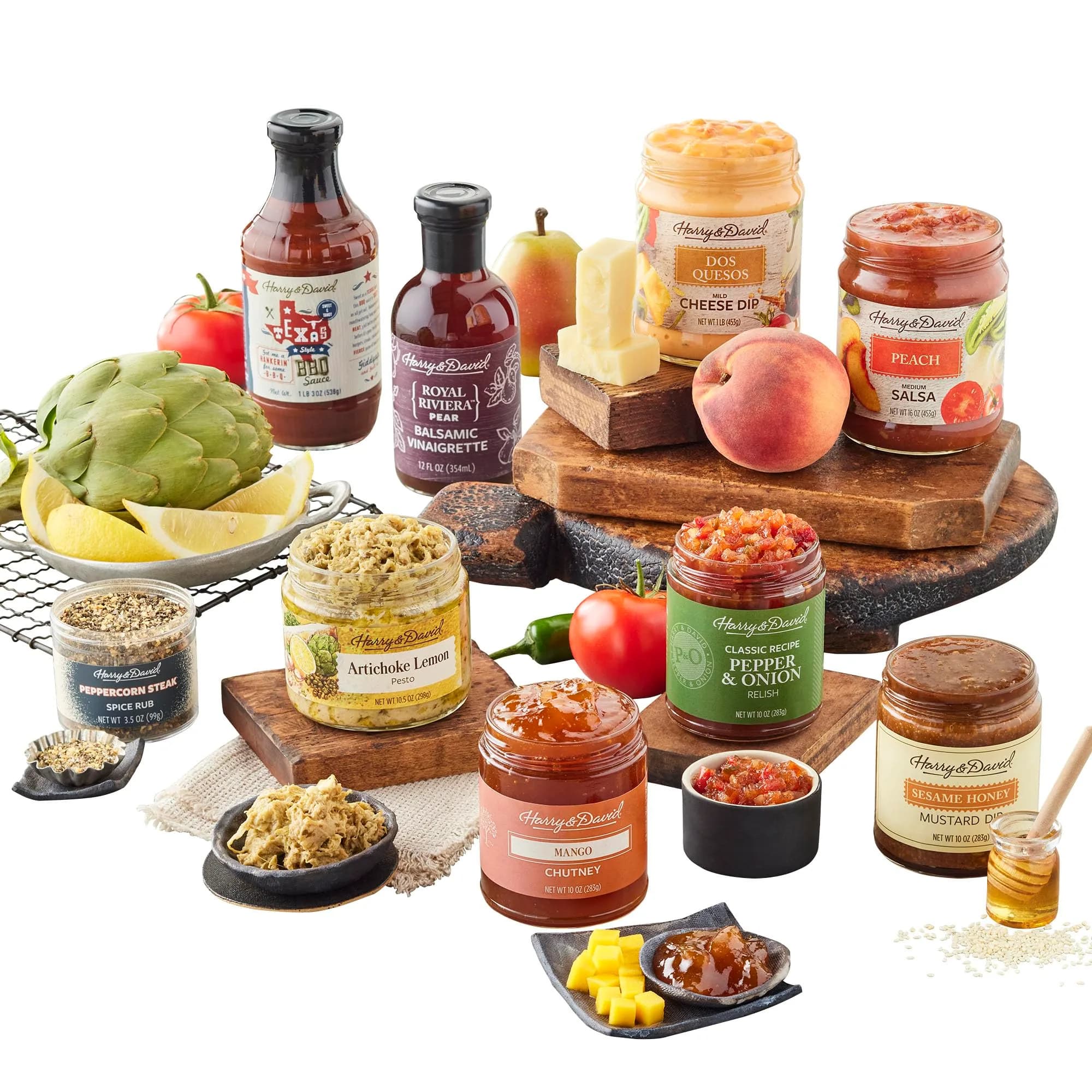 Harry & David Gourmet Pantry Bundle, Dips, Spreads, Sauces, Relish | Assorted Gourmet Flavors, 394 Days Shelf Life