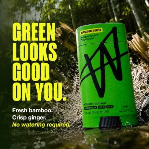 W by Jake Paul Men's Antiperspirant 2.6 oz | 24 Hour Sweat & Odor Protection, Vitamin-Infused Formula, Bamboo Burst Scent thumbnail 5