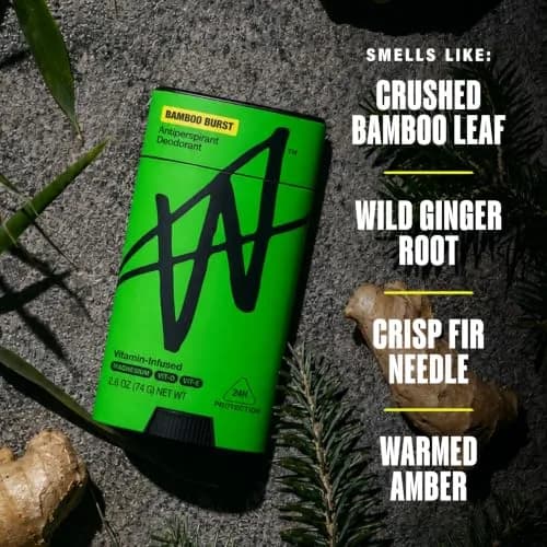 W by Jake Paul Men's Antiperspirant 2.6 oz | 24 Hour Sweat & Odor Protection, Vitamin-Infused Formula, Bamboo Burst Scent thumbnail 3