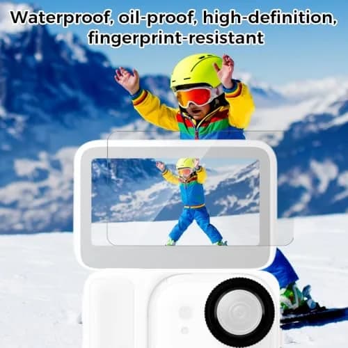 Gosknor Lens Guard Cap with 2 Lens & 2 Screen Protectors for Insta360 GO 3S | 9H Hardness Glass Kit thumbnail 6