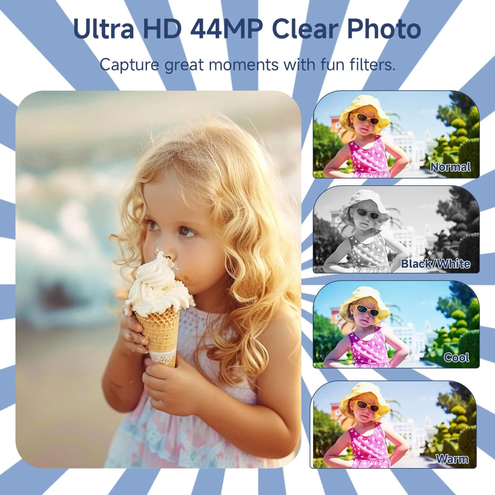 SMARTKLIK Digital Camera for Teens 44MP 4K FHD 16x Zoom 64GB Card | Beginner-Friendly Compact Camera thumbnail 3