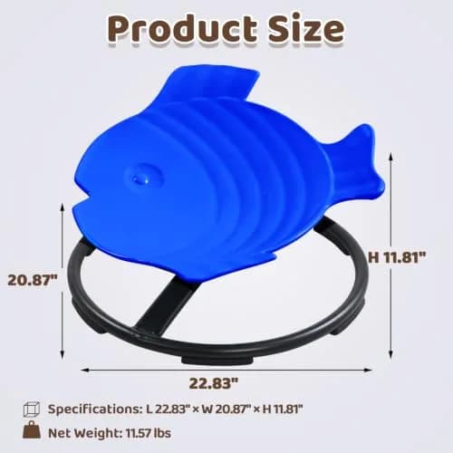 GAKINUNE Autism Sensory Swivel Chair for Kids, Dark Blue | 360° Spin & Balance Support (70-120 chars) thumbnail 8