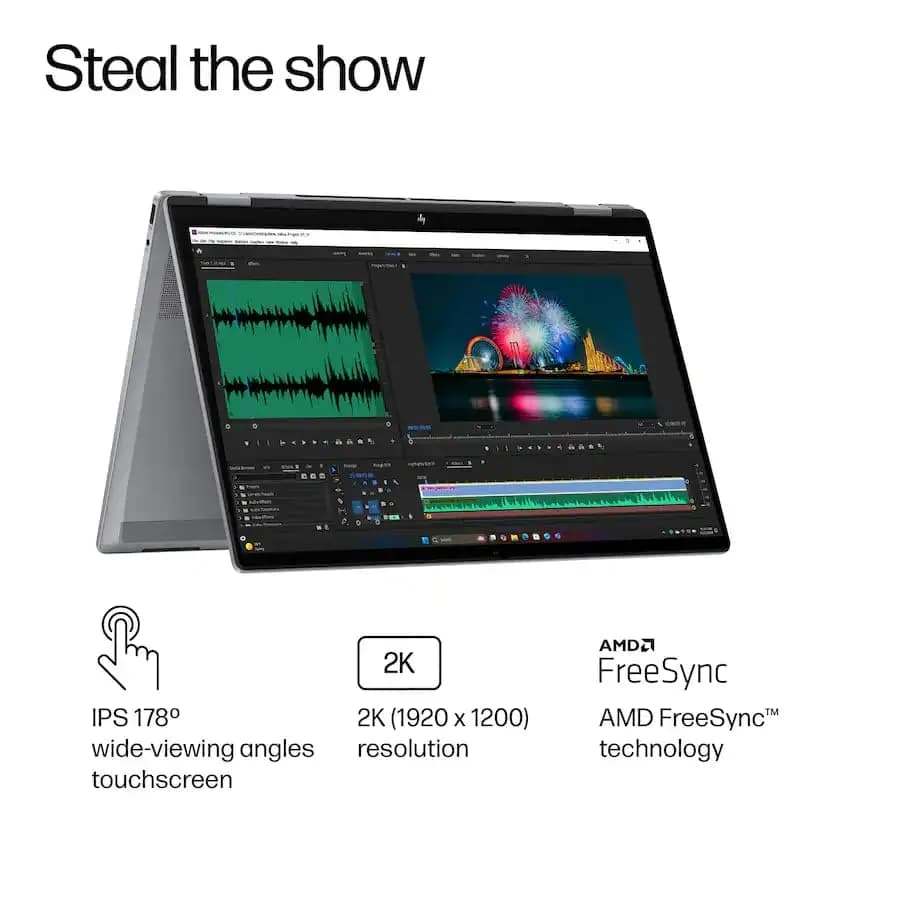 HP OmniBook X Flip 16 2-in-1 Laptop 16" WUXGA IPS Touchscreen | AMD Ryzen 5 220, 8GB RAM, 256GB SSD thumbnail 5