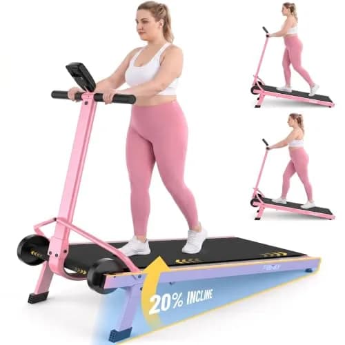 FUNMILY Manual Treadmill 20% Incline | Heavy Duty 500LBS Capacity, Compact & Foldable for Home & Outdoor Use thumbnail 1