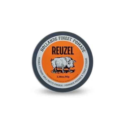 REUZEL Limited Edition Orange Extreme Hold Matte Pomade 3.38 oz | Matte, Strong Hold for Men thumbnail 1