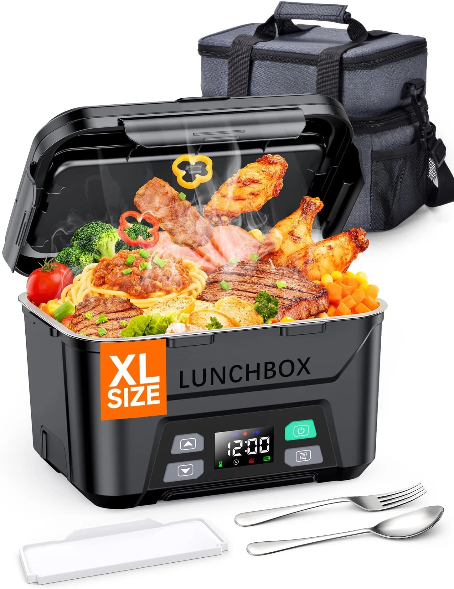 Docusvect 1.5L Cordless Electric Lunch Box with Schedule Heating for Adults