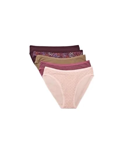 Pact Womens Everyday Classic Fit Bikini 5-Pack First Light Small | Organic Cotton, Full Coverage, Mid Rise thumbnail 1