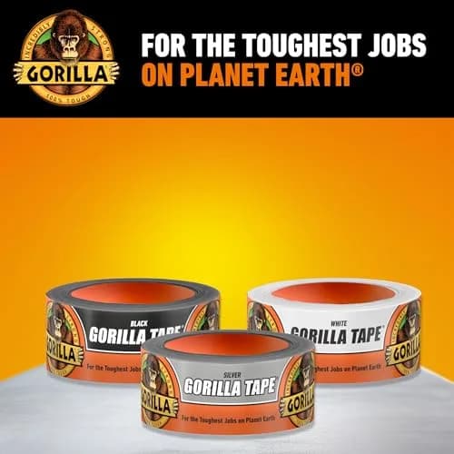 Gorilla Duct Tape Silver 1.88 in x 10 yd (Pack of 2) | Triple Layer Strength for Tough Jobs thumbnail 8