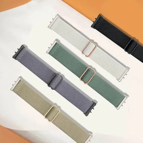 CUNUJIX 5 Pack Stretchy Watch Bands Compatible with Samsung Galaxy Fit 3 | Nylon Elastic Fabric Strap for Galaxy Fit 3 SM-R390 thumbnail 2