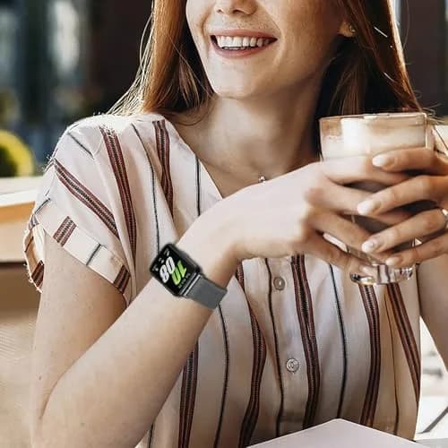 CUNUJIX 5 Pack Stretchy Watch Bands Compatible with Samsung Galaxy Fit 3 | Nylon Elastic Fabric Strap for Galaxy Fit 3 SM-R390 thumbnail 7