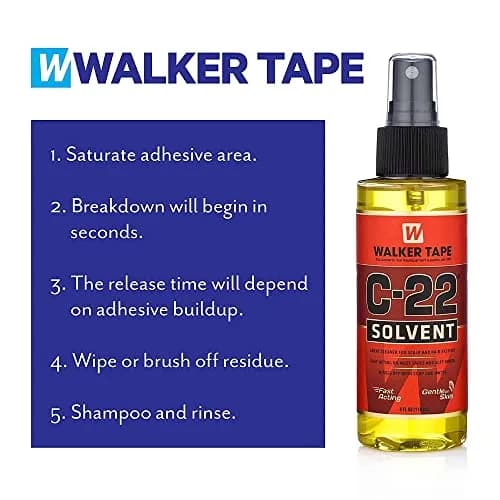 Walker Tape C-22 Solvent Spray 4 oz Pack of 2 | Fast-Acting Adhesive Remover for Wig Tape & Extensions thumbnail 4