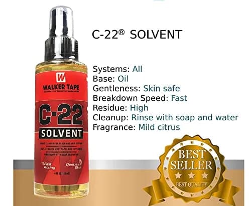 Walker Tape C-22 Solvent Spray 4 oz Pack of 2 | Fast-Acting Adhesive Remover for Wig Tape & Extensions thumbnail 2