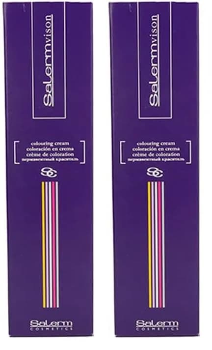 Salermvison Hair Coloring Cream #7.73 Golden Brown Blonde | Permanent Gray Coverage, Natural Oils, 2.3 oz (Pack of 2)