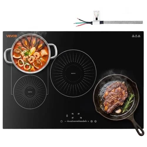 VEVOR 30-inch 4-Burner Induction Cooktop 7500W 220V | Built-in Electric Stove with Touch Control & Timer thumbnail 1