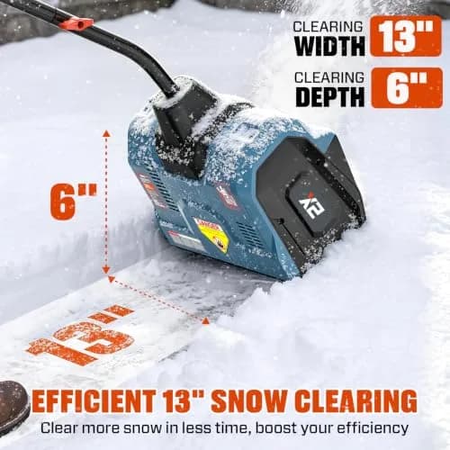 SENIX Cordless Snow Shovel 13" | Efficient, Lightweight & Dual Battery Power for Indian Winters thumbnail 4