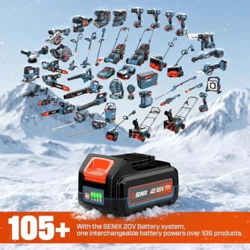 SENIX Cordless Snow Shovel 13" | Efficient, Lightweight & Dual Battery Power for Indian Winters thumbnail 8