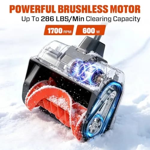 SENIX Cordless Snow Shovel 13" | Efficient, Lightweight & Dual Battery Power for Indian Winters thumbnail 2