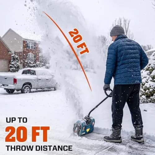SENIX Cordless Snow Shovel 13" | Efficient, Lightweight & Dual Battery Power for Indian Winters thumbnail 3