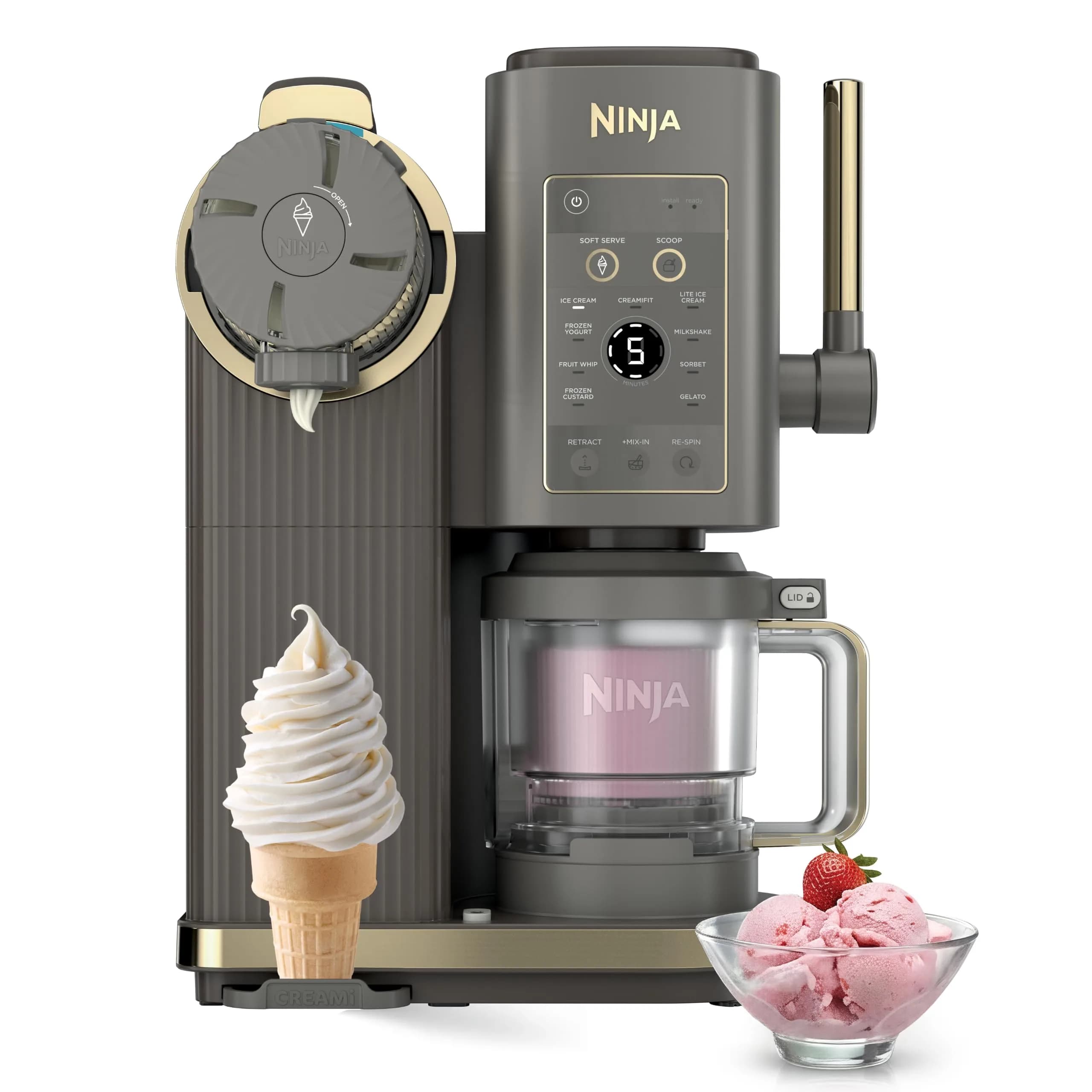 Ninja Creami NC701BR 13-in-1 Ice Cream & Soft Serve Maker, 10.2 L (2.7 Gal) Capacity | Customizable Frozen Treats - main product image