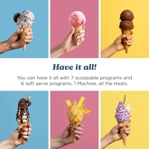 Ninja Creami NC701BR 13-in-1 Ice Cream & Soft Serve Maker, 10.2 L (2.7 Gal) Capacity | Customizable Frozen Treats thumbnail 4