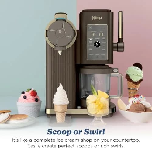 Ninja Creami NC701BR 13-in-1 Ice Cream & Soft Serve Maker, 10.2 L (2.7 Gal) Capacity | Customizable Frozen Treats thumbnail 5