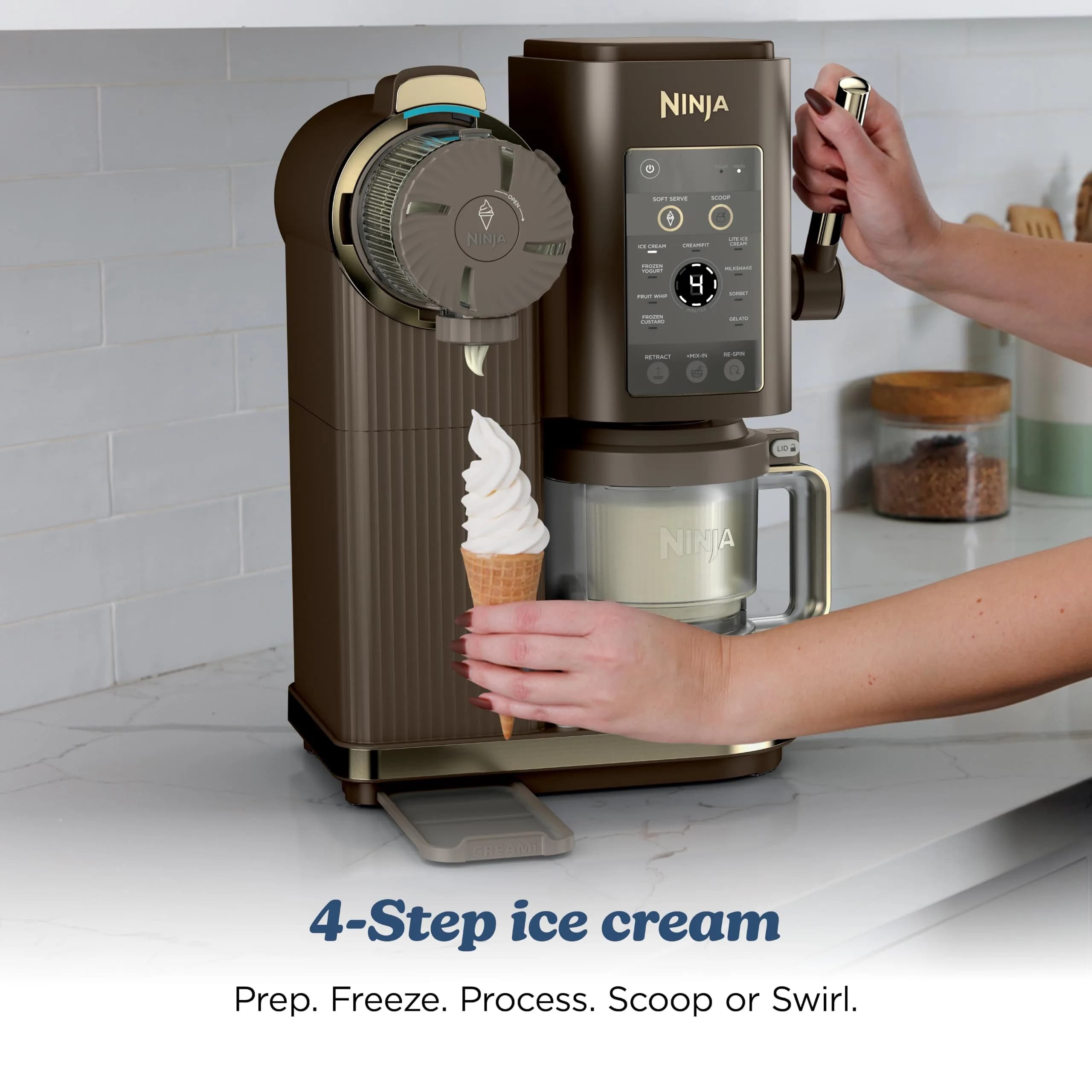 Ninja Creami NC701BR 13-in-1 Ice Cream & Soft Serve Maker, 10.2 L (2.7 Gal) Capacity | Customizable Frozen Treats - view 7
