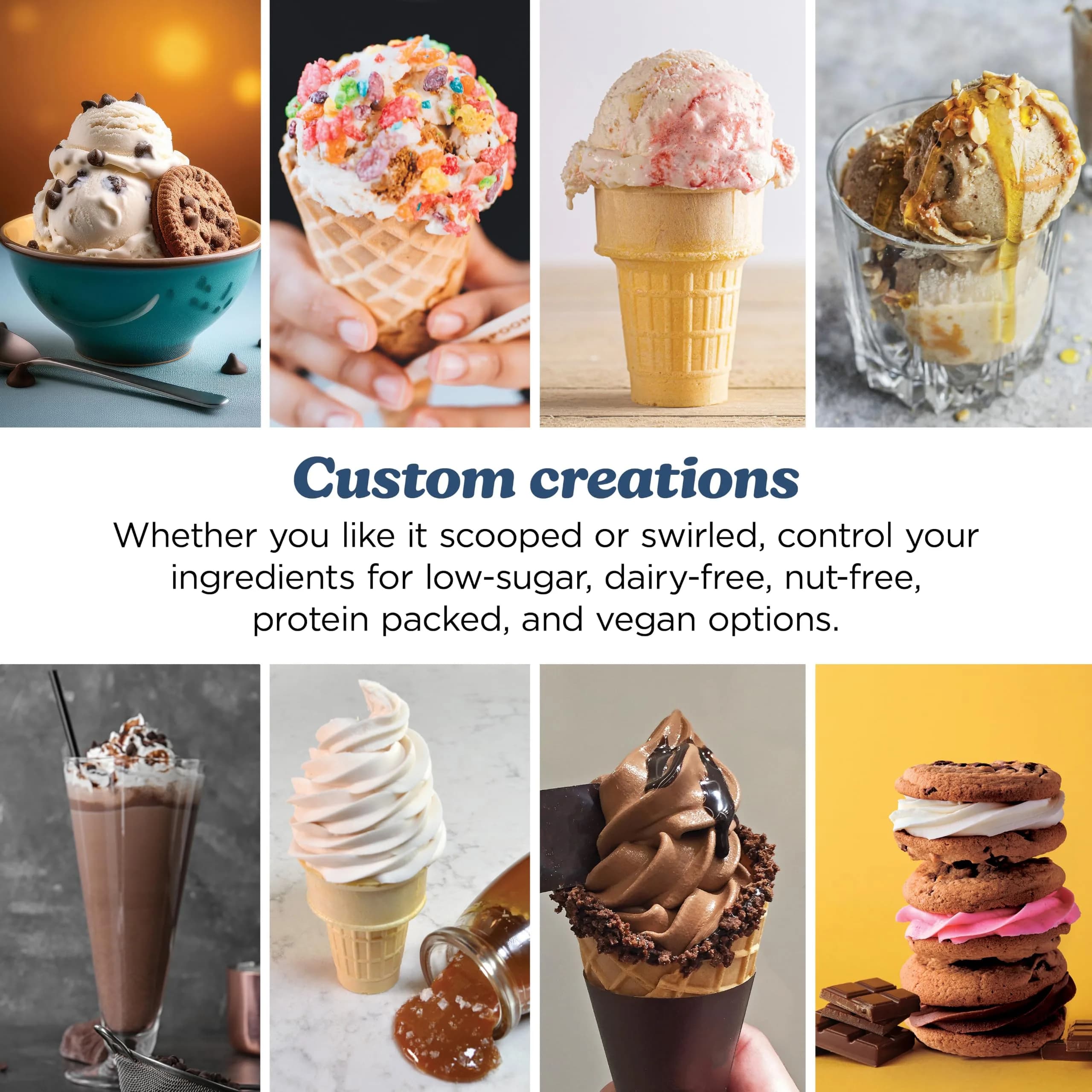 Ninja Creami NC701BR 13-in-1 Ice Cream & Soft Serve Maker, 10.2 L (2.7 Gal) Capacity | Customizable Frozen Treats - view 8