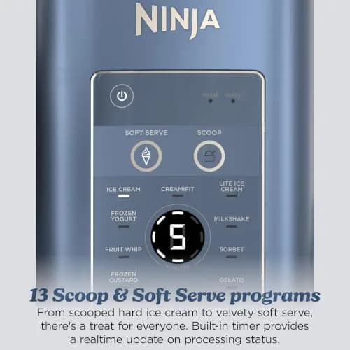 Ninja Creami Scoop & Swirl 13-in-1 Ice Cream and Soft Serve Maker NC701BL, 17.52 in (44.5 cm) Height | 13 Programs for Custom Frozen Treats thumbnail 3