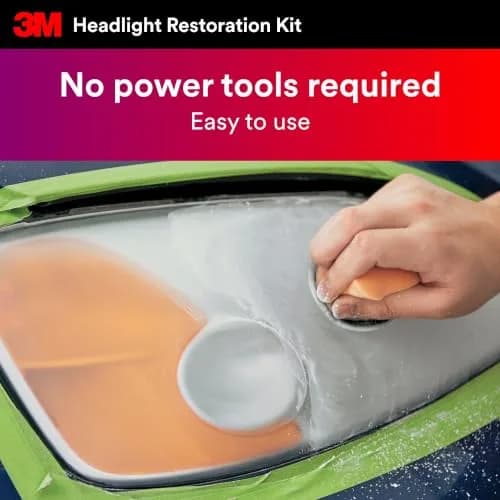 3M Headlight Restoration Kit with Trizact Sanding Discs, 2 Pack | Restores Hazy & Yellowed Plastic Lenses thumbnail 3