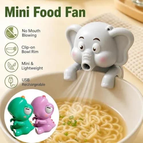 Generic Cooling Clip-On Mini Fan for Cup & Bowl, Pink 2.4cm (3.15in) | Rechargeable Portable Fan for Drinks thumbnail 5