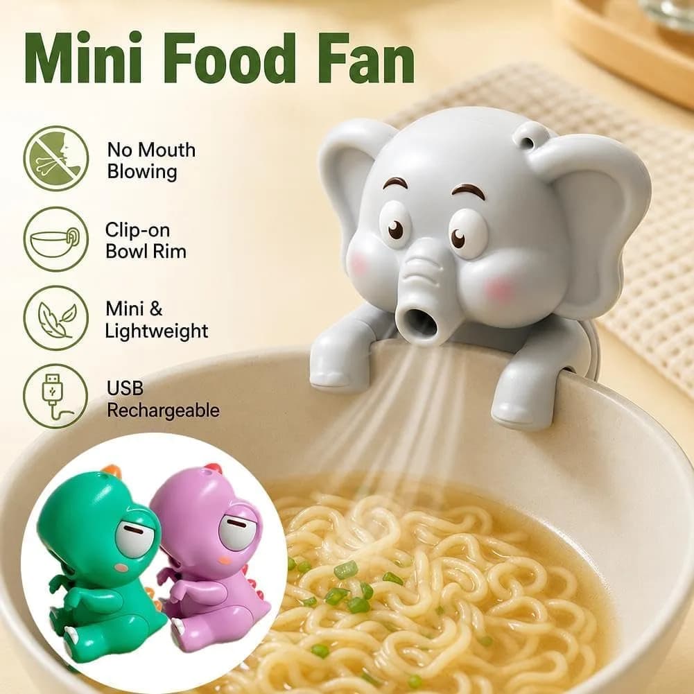 Generic Cooling Clip-On Mini Fan for Cup & Bowl, Gray 7.1 cm (2.8 in) | USB Rechargeable, 3-6 Hour Runtime - view 5