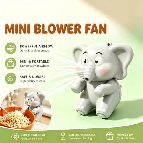 Generic Cooling Clip-On Mini Fan for Cup & Bowl, Gray 7.1 cm (2.8 in) | USB Rechargeable, 3-6 Hour Runtime thumbnail 3