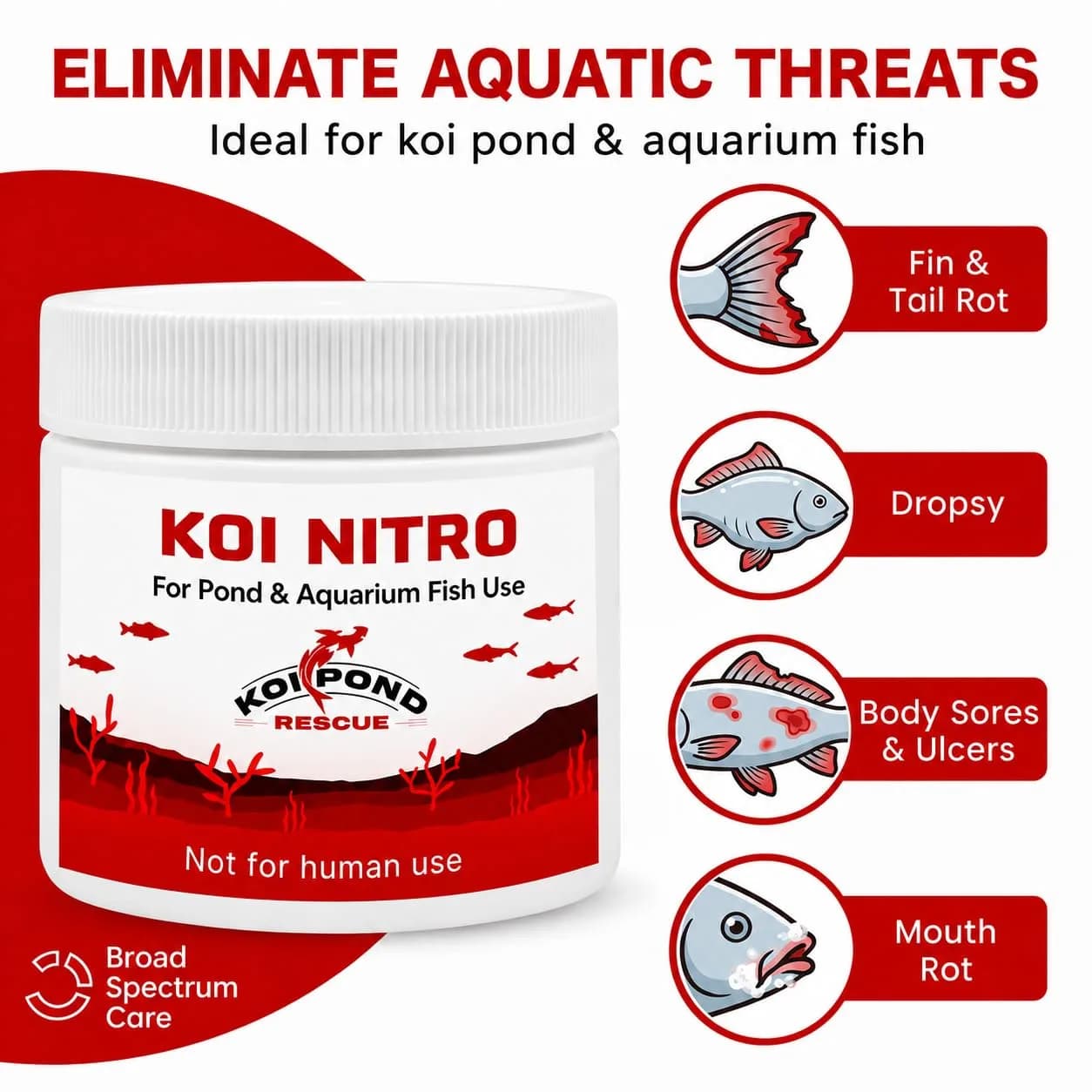 Koi Pond Rescue Koi Nitro Water Treatment 10 Gram (0.35 oz) | For Freshwater & Marine Aquariums thumbnail 3