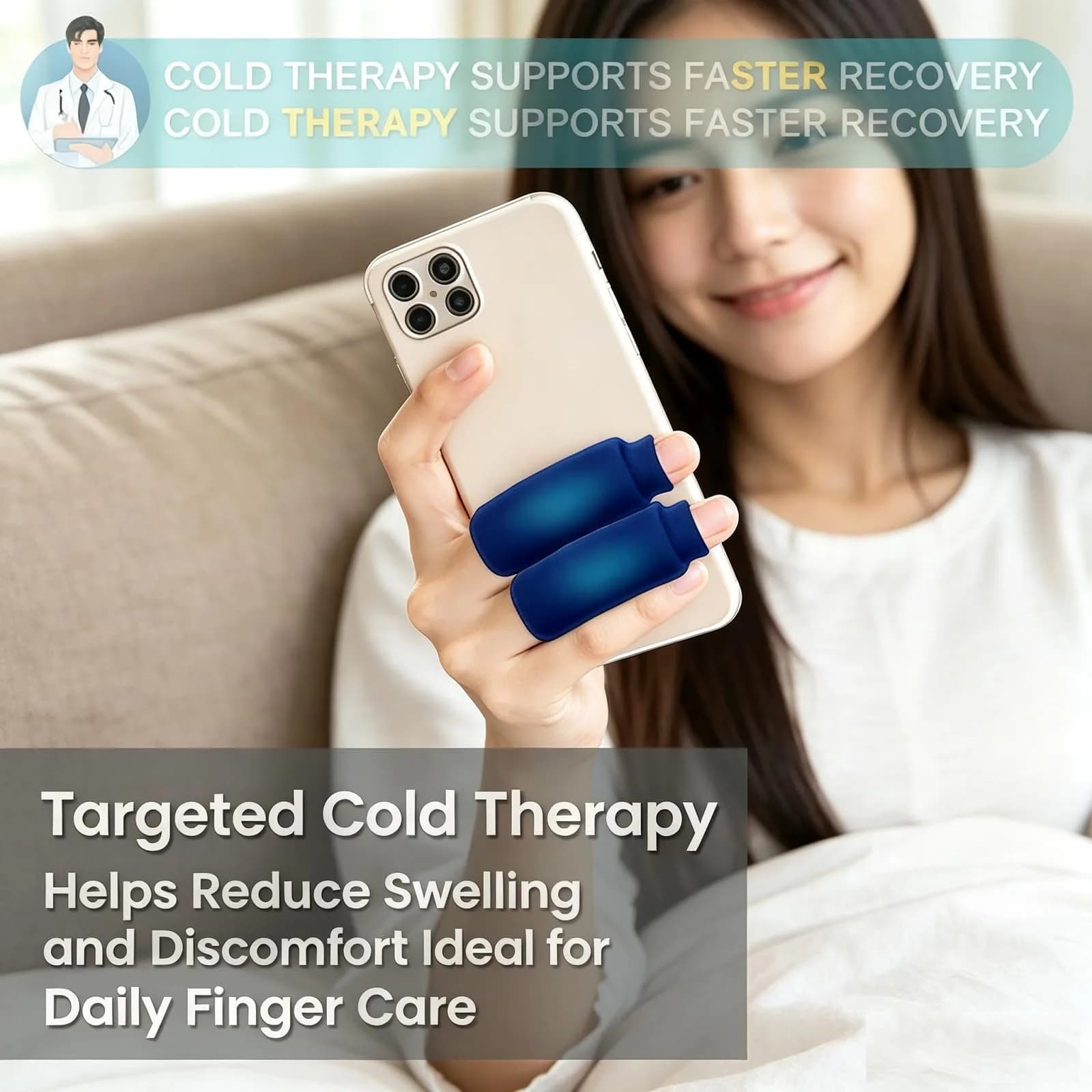 NSKONGDODO Trigger Finger Splint and Ice Pack | Arthritis & Pain Relief for Fingers thumbnail 5