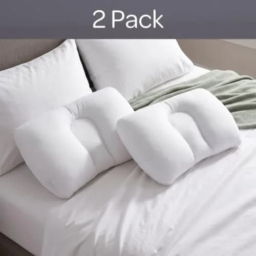 Bluestone Microbead Neck Pillows for Sleeping | White | Set of 2 | 20.5"x11"x4" thumbnail 5