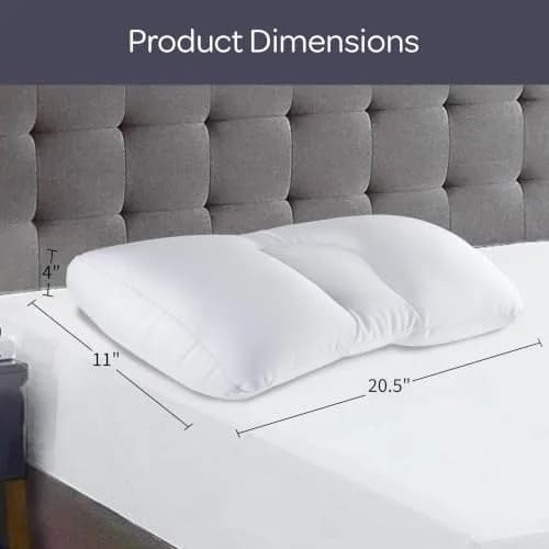 Bluestone Microbead Neck Pillows for Sleeping | White | Set of 2 | 20.5"x11"x4" thumbnail 6