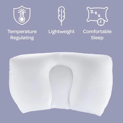 Bluestone Microbead Neck Pillows for Sleeping | White | Set of 2 | 20.5"x11"x4" thumbnail 3