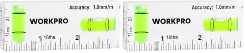 WORKPRO 3 Inch Magnetic Pocket Level (Pack of 2) | Compact, Magnetic & Accurate for DIY & Professionals thumbnail 1