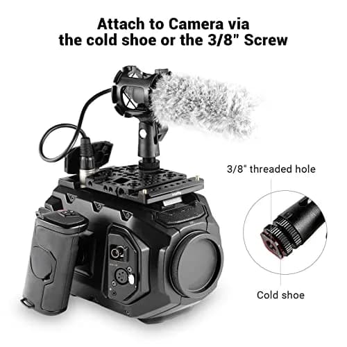 SMALLRIG Microphone Shock Mount Cold Shoe Pinch with 3/8" Thread for 15-40mm Mics (Pack of 2) | Isolates Mic from Vibration thumbnail 4