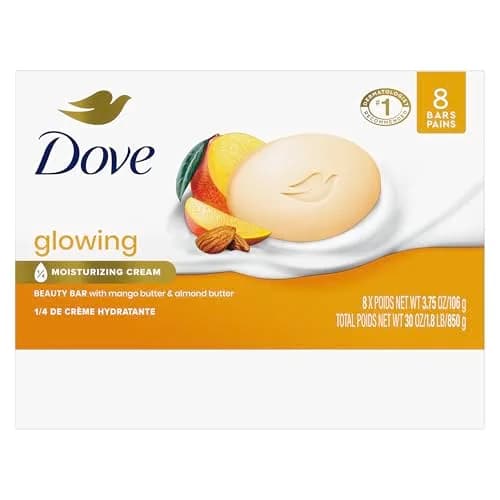 Dove Glowing Beauty Bar Soap, Mango & Almond Butters, 3.75 Oz | Nourish & Radiate thumbnail 2