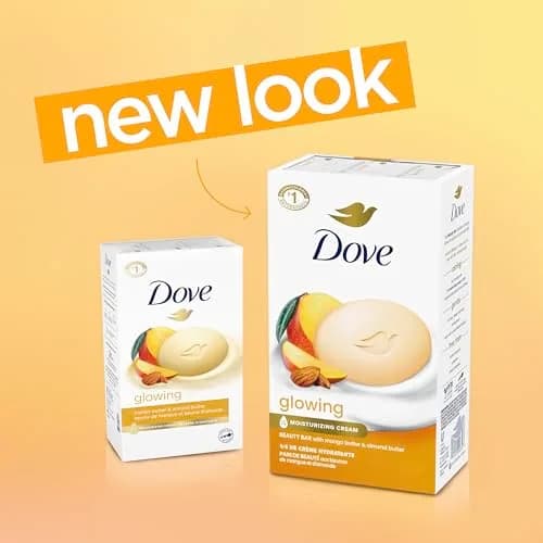 Dove Glowing Beauty Bar Soap, Mango & Almond Butters, 3.75 Oz | Nourish & Radiate thumbnail 3